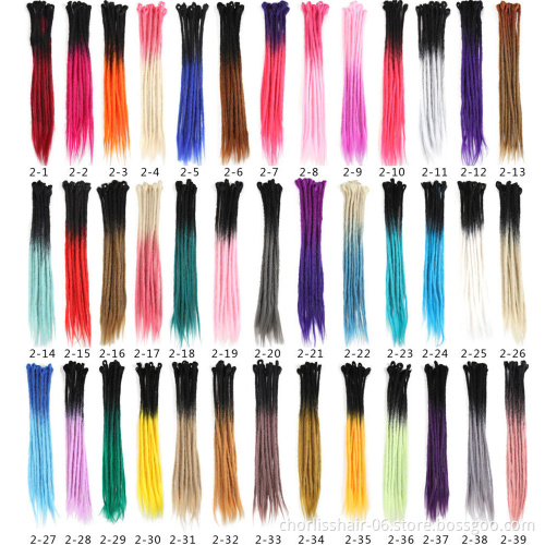 Prestretched Straight Crochet Faux Locs Dreadlocks Braids Hair Extensions Xpression Dread locks Synthetic Braiding Hair
